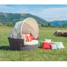 isla sofá de jardín relajante con Héctor hizo tejer a mano, de diseño moderno viadurini