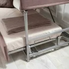 Sofá cama litera moderno de tela marrón Made in Italy - Pont viadurini