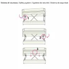 Sofá cama litera moderno de tela marrón Made in Italy - Pont viadurini