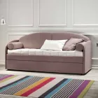 Sofá cama litera moderno de tela marrón Made in Italy - Pont viadurini