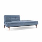 sofá-cama en azul ajustable 3 posiciones Dublexo viadurini