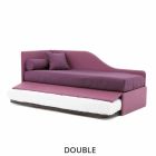 Sofá cama de diseño en polipiel extraíble Made in Italy - Rallo viadurini