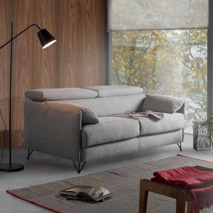 Sofá cama en tejido extraíble con diseño hecho en Italia Vittorio. viadurini