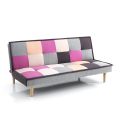 Sofá cama tapizado en tela multicolor - Carbono