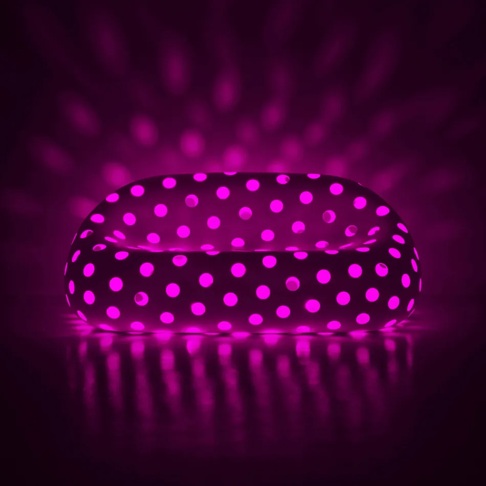 Sofá de exterior luminoso de polietileno con LED Made in Italy - Asso viadurini