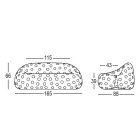 Sofá de exterior luminoso de polietileno con LED Made in Italy - Asso viadurini