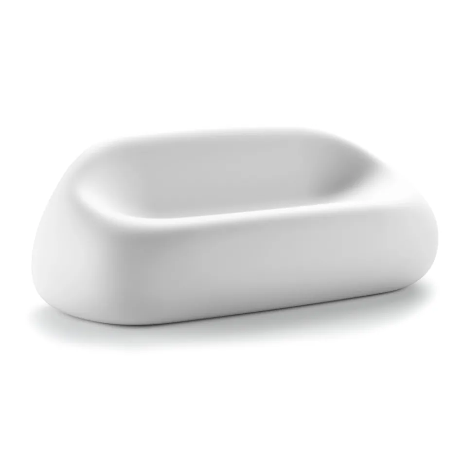 Sofá de exterior moderno en polietileno de diseño Made in Italy - Ervin viadurini