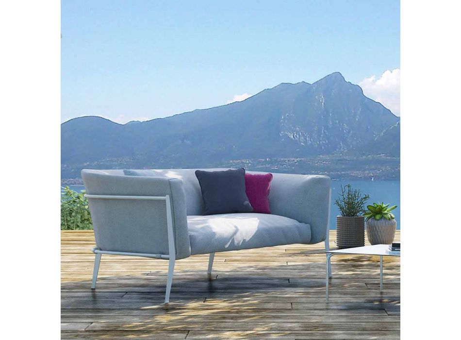 Sofá moderno para exterior o interior extraíble hecho en Italia - Carmín viadurini