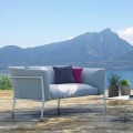 Sofá moderno para exterior o interior extraíble hecho en Italia - Carmín