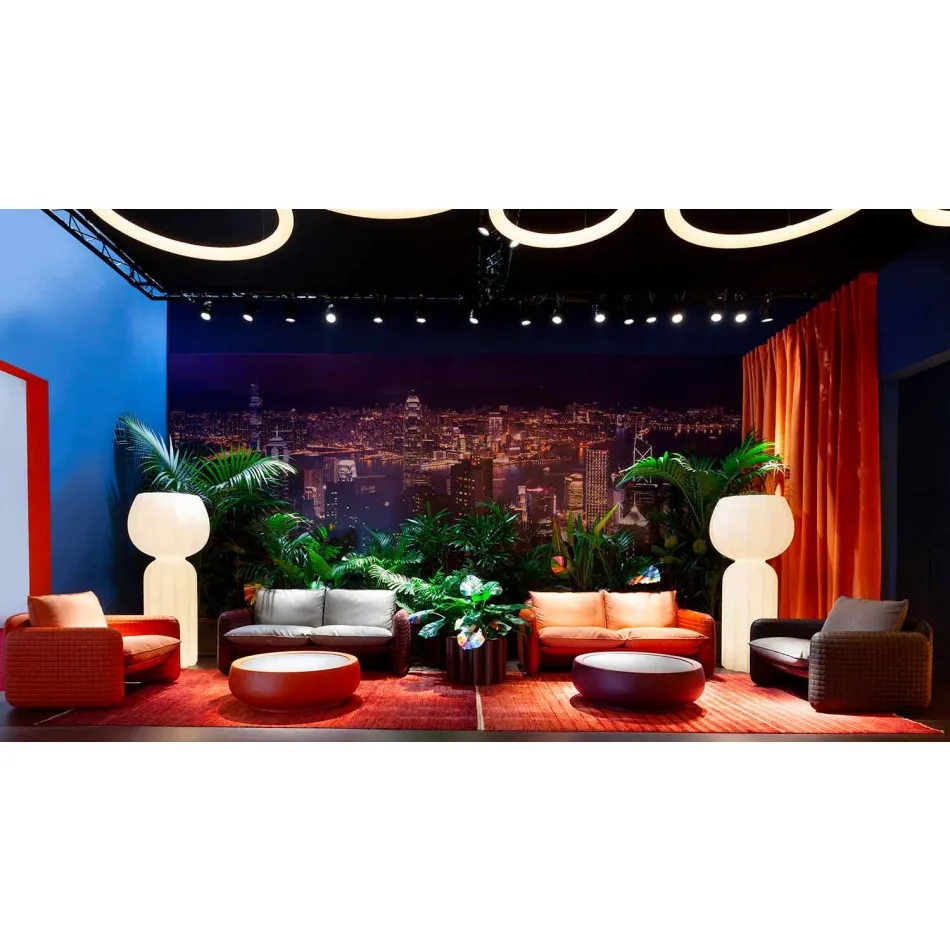 Sofá 2 plazas para exterior en tela o cuero - Mara by Slide viadurini