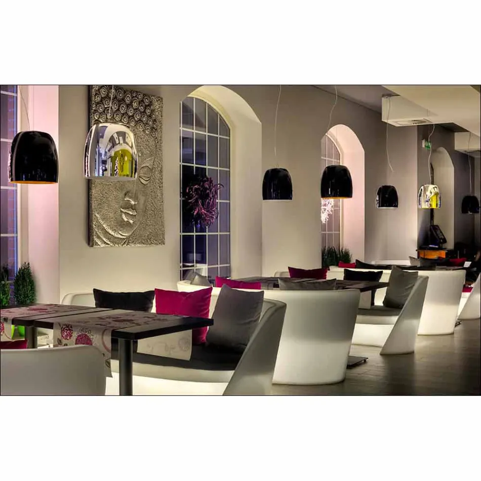 Sofá de interior de polietileno de diseño Slide Rap hecho en Italia viadurini