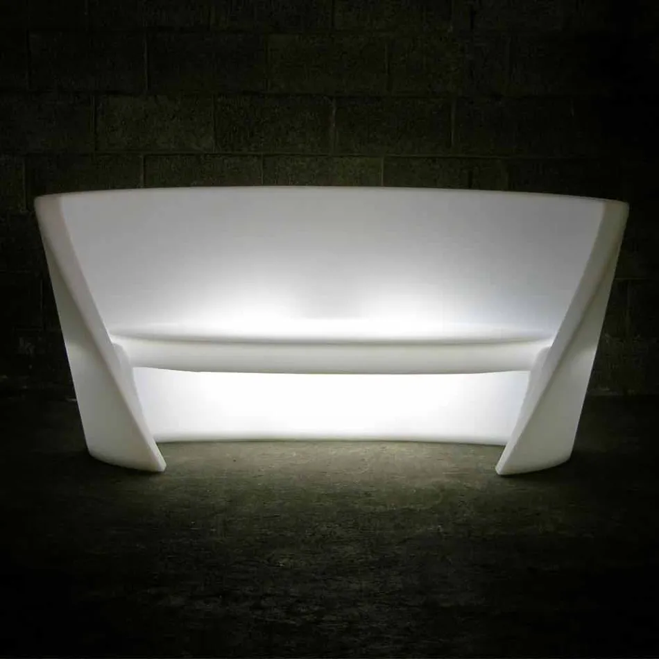 Sofá de interior de polietileno de diseño Slide Rap hecho en Italia viadurini