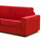 Tres plazas sofá moderno de cuero de diseño de imitación / tela hecha en Italia Mora viadurini
