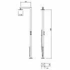 Ducha exterior en acero inoxidable cromado con ducha de mano Made in Italy - Modeo viadurini