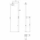 Ducha exterior de acero con lavapiés y temporizador Made in Italy - Modeo viadurini