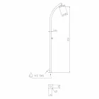 Ducha exterior en acero con mezclador y cabezal de ducha redondo Made in Itay - Yuki viadurini