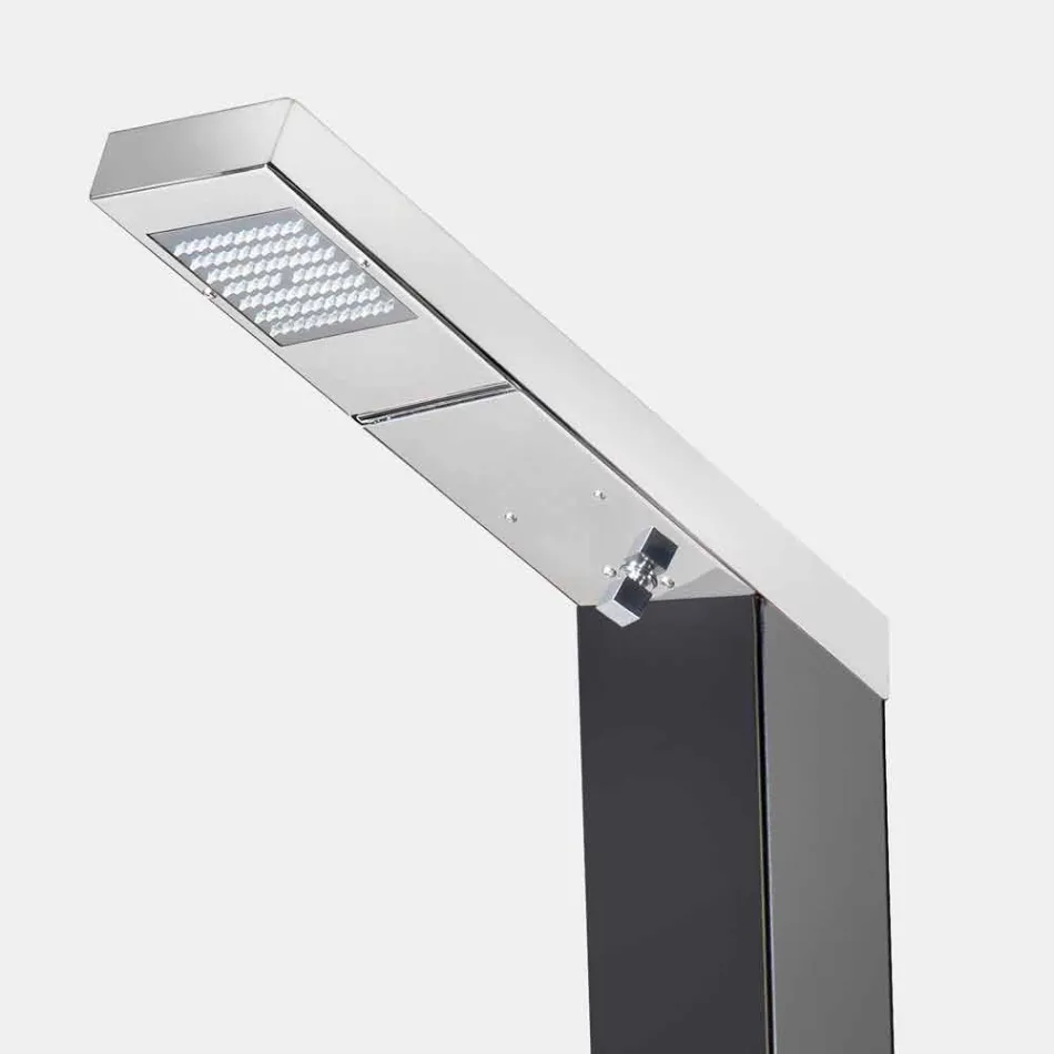 Ducha de jardín solar en acero con chorro de cascada Made in Italy - Werner viadurini