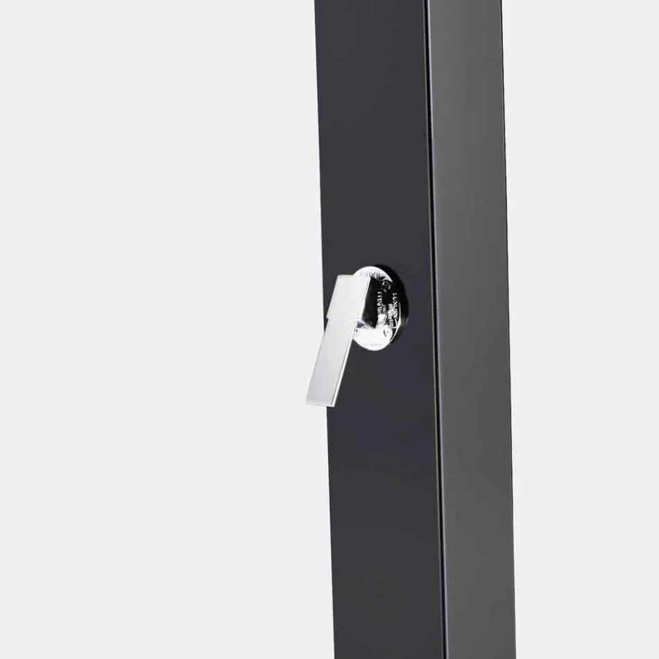 Ducha de jardín solar en acero con chorro de cascada Made in Italy - Werner viadurini