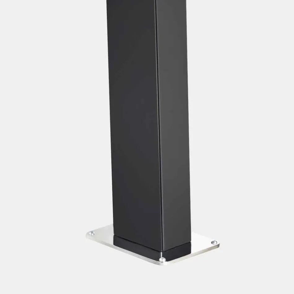 Ducha de jardín solar en acero con chorro de cascada Made in Italy - Werner viadurini