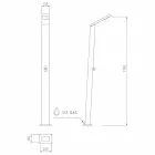 Ducha de jardín solar en acero con chorro de cascada Made in Italy - Werner viadurini