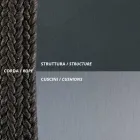 Mecedora de 2 plazas en metal y cuerda con asiento de tela Made in Italy - Mari viadurini