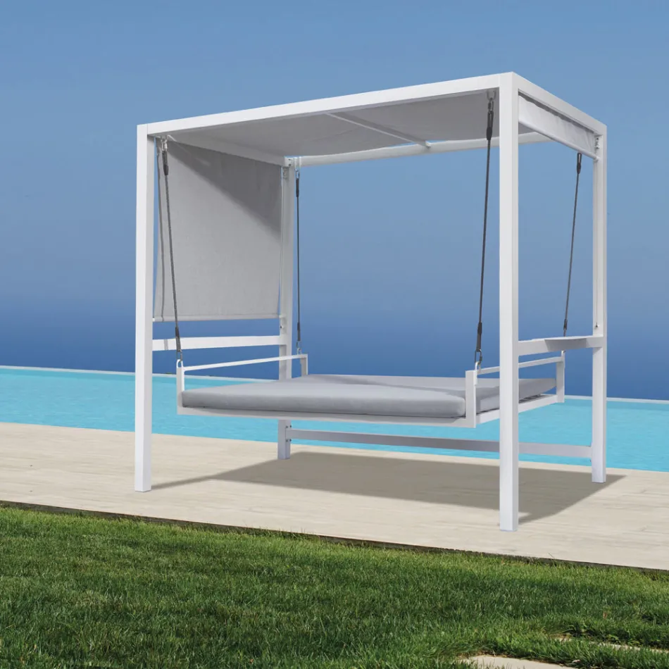 Columpio de jardín colgante de aluminio pintado - Broccard viadurini