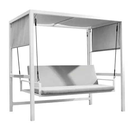 Columpio de jardín suspendido de aluminio pintado - Broccard viadurini