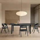 Dos sillas con acabado efecto madera y respaldo curvo en dos colores - Vesta viadurini
