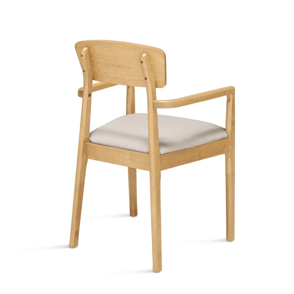 Dos sillas con estructura de madera ecológica y asiento acolchado de MDF - Loto viadurini