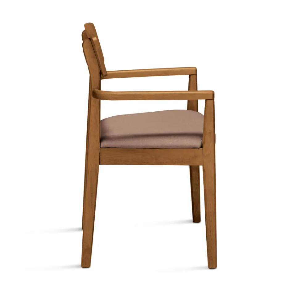Dos sillas con estructura de madera ecológica y asiento acolchado de MDF - Loto viadurini