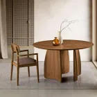 Dos sillas con estructura de madera ecológica y asiento acolchado de MDF - Loto viadurini