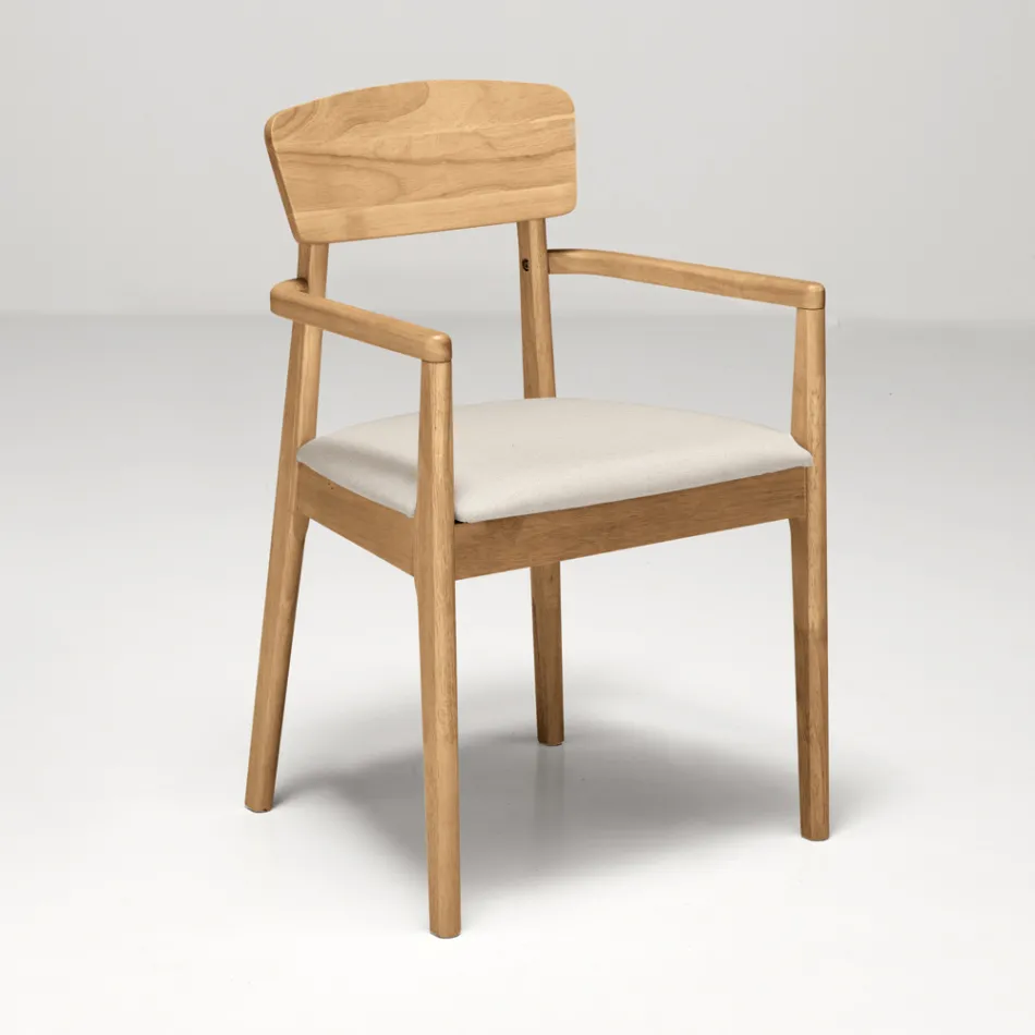 Dos sillas con estructura de madera ecológica y asiento acolchado de MDF - Loto viadurini