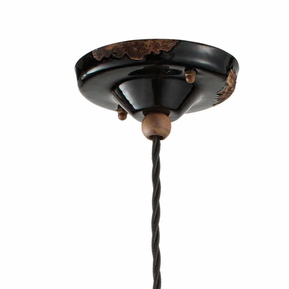 Foco de techo de diseño de época hechos de cerámica Carrie viadurini