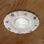 Foco empotrado redondo decorado de cerámica Ferroluce Pescara viadurini