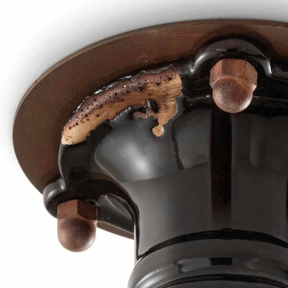 Diseño retro proyector del techo de cerámica y metal Cloe Ferroluce viadurini