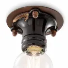 Diseño retro proyector del techo de cerámica y metal Cloe Ferroluce viadurini