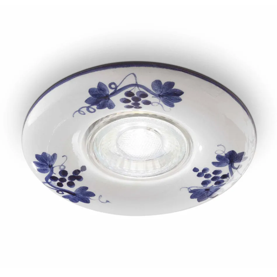 Spotlight cerámica decorada para empotrada en el techo Ferroluce Pescara viadurini