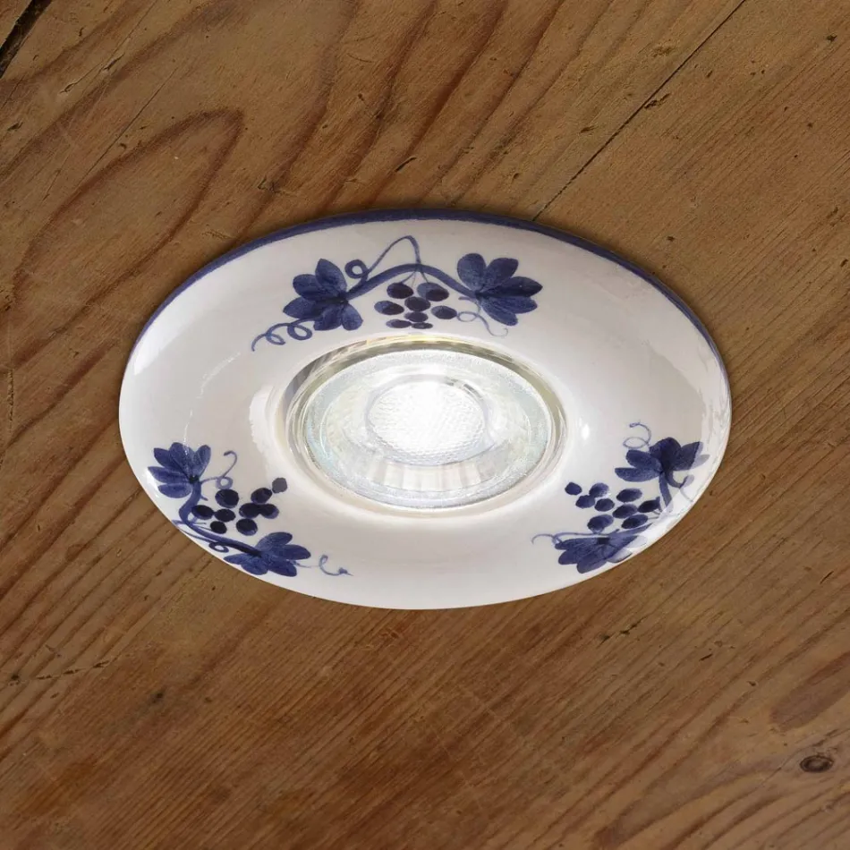 Spotlight cerámica decorada para empotrada en el techo Ferroluce Pescara viadurini