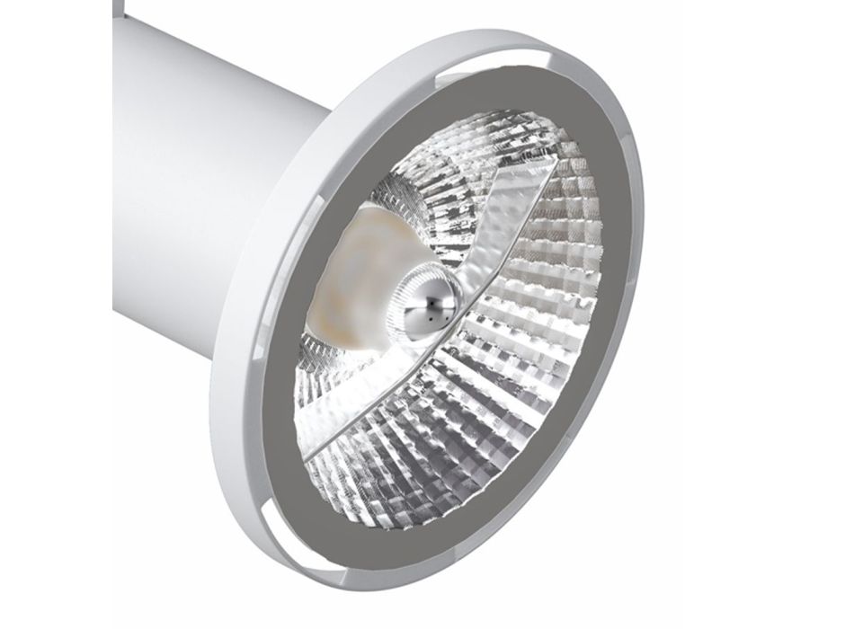 Lámpara de techo ajustable en aluminio blanco, 4 piezas - Lazzaro viadurini