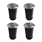 Foco Led Redondo 2W Exterior en Acero Inoxidable 4 Piezas - Mayor viadurini