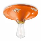 Punto de mira de la vendimia hecha a mano de cerámica techo Erica Ferroluce viadurini