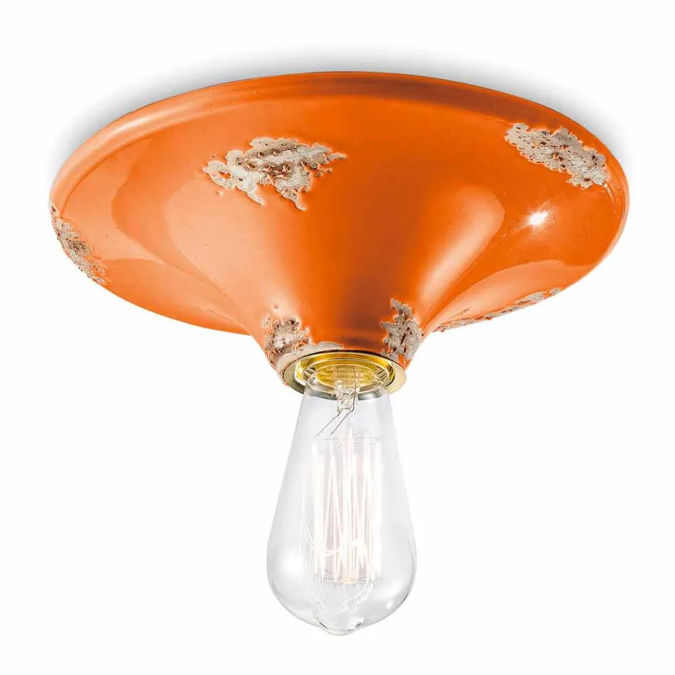 Punto de mira de la vendimia hecha a mano de cerámica techo Erica Ferroluce viadurini