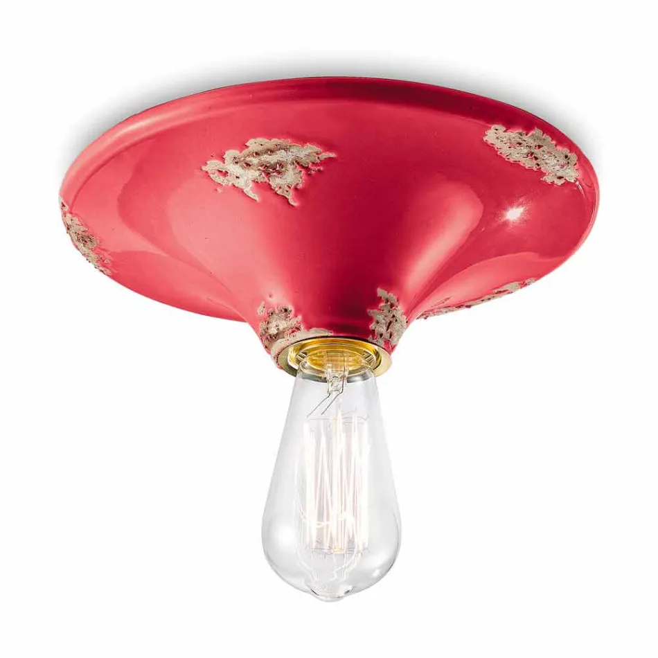 Punto de mira de la vendimia hecha a mano de cerámica techo Erica Ferroluce viadurini