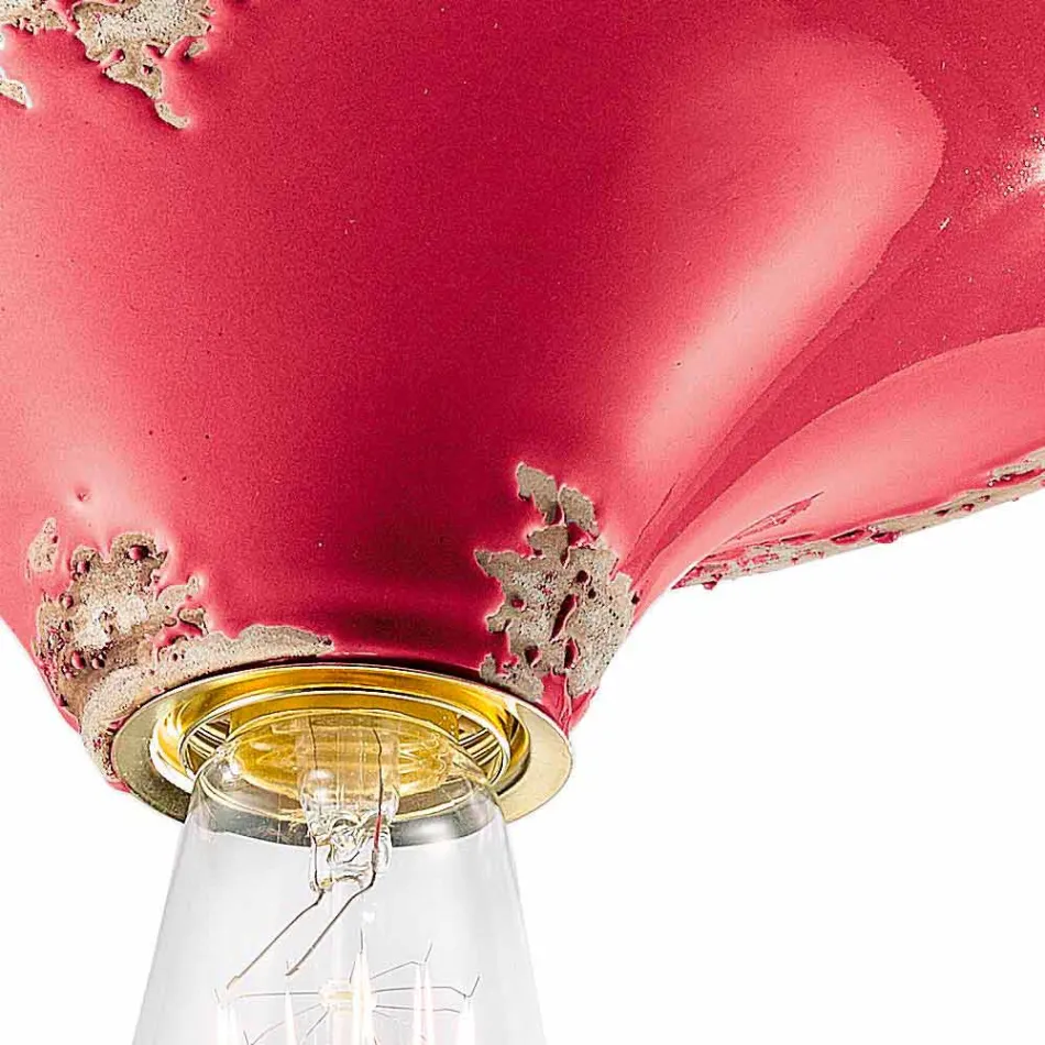 Punto de mira de la vendimia hecha a mano de cerámica techo Erica Ferroluce viadurini