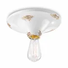 Punto de mira de la vendimia hecha a mano de cerámica techo Erica Ferroluce viadurini