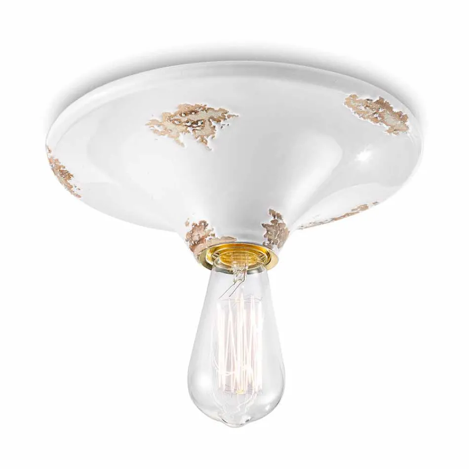 Punto de mira de la vendimia hecha a mano de cerámica techo Erica Ferroluce viadurini