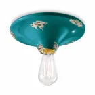 Punto de mira de la vendimia hecha a mano de cerámica techo Erica Ferroluce viadurini