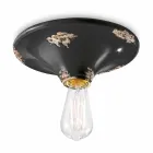 Punto de mira de la vendimia hecha a mano de cerámica techo Erica Ferroluce viadurini