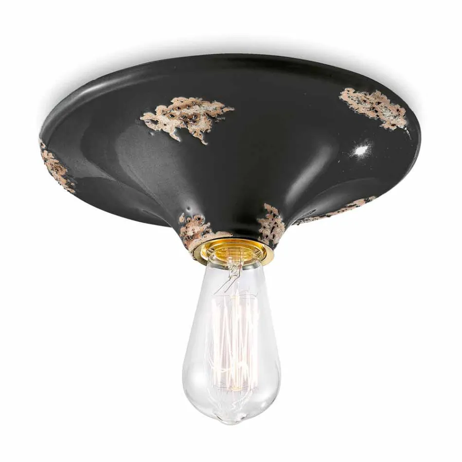 Punto de mira de la vendimia hecha a mano de cerámica techo Erica Ferroluce viadurini