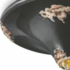 Punto de mira de la vendimia hecha a mano de cerámica techo Erica Ferroluce viadurini